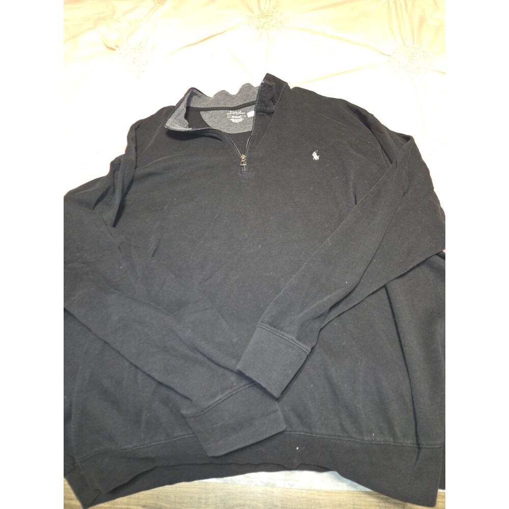 Polo Ralph Lauren Black 1/4 Zip Pullover Sweater 3XB Big & Tall